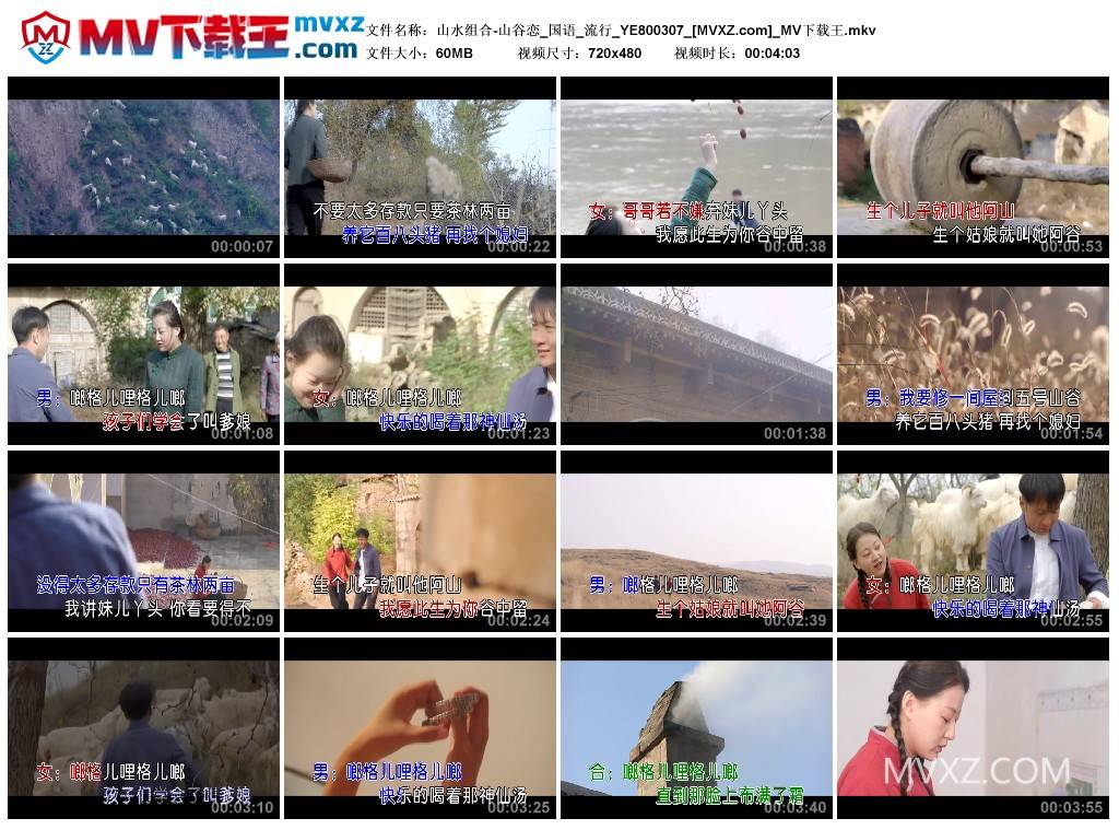 山水组合-山谷恋_国语_流行_YE800307
